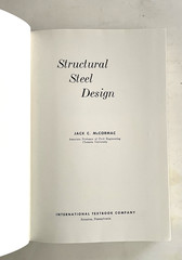 STRUCTURAL STEEL DESIGN Textbook Hardcover McCormac CPR 1968 HC VTG