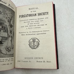 1946 Purgatorian Manual Society Catholic Prayer Book Devotional EXCELLENT COND.