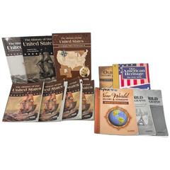 Lot (4) Abeka The History Of Our United States Student Textbooks w/ Extras Books