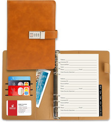Password Book with Alphabetical Tabs & Lock, 302 Pages Leatherette Hardcover Int