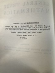 General Trade Mathematics/Edwin P. VanLeuven, B.S./2nd Edition/1942,1952 *
