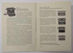 A Brief History Of The Typewriter by Remington Rand 1962 – 12 pages Vintage