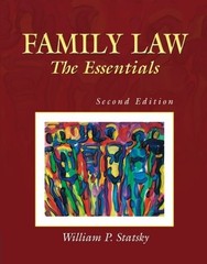 FAMILY LAW: THE ESSENTIALS By William P. Statsky *Excellent Condition*
