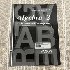 Saxon Algebra Ser.: Homeschool Testing Book Algebra 2 by John H. Saxon Jr….