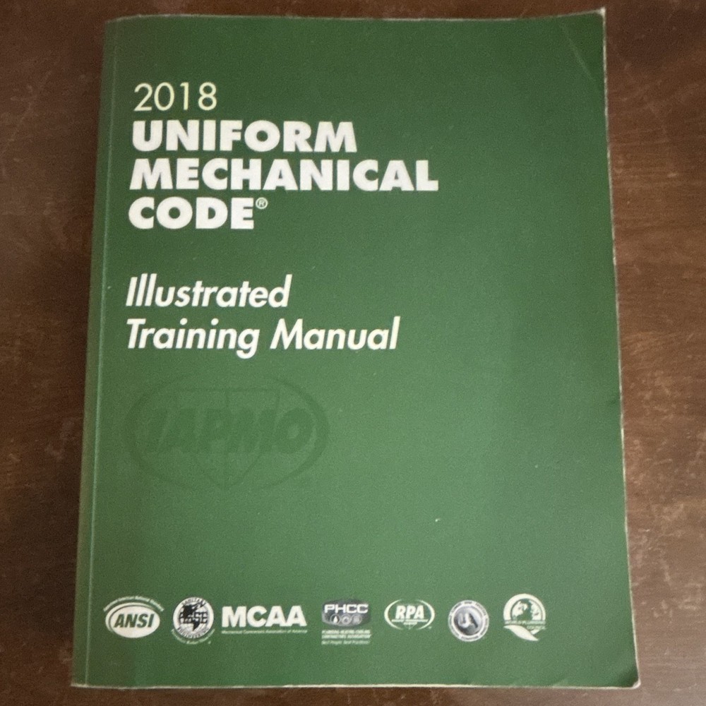 IAPMO 2018 Uniform Mechanical Code Illustrated Training Manual Paperback