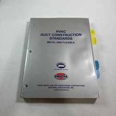 HVAC Duct Construction Standards – Metal & – Paperback, by Smacna – Good