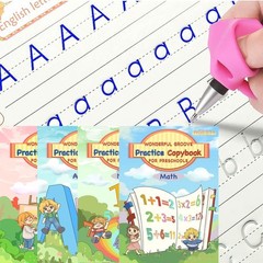 Reusable Handwriting Practice for Kids Ages 3-8, Magic Grooved Writing
