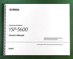 Yamaha YSP-5600 Instruction Manual: Full Color 110 Pages & Protective Covers!