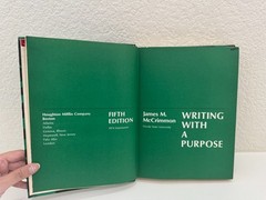 Writing with a Purpose by James M. McCrimmon – 5th Edition (1974 Impression)