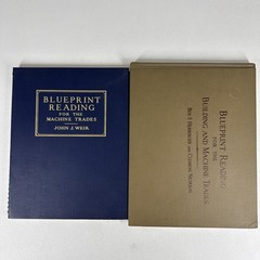 Blueprint Reading Book LOT of 2 Buildig Machine Trades Vintage 1940s