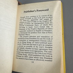 Quotations From President Liu Shao Chi VTG China Cultural Revolution Yellow Book