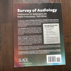 SLACK Incorporated Survey of Audiology 3rd Edition Paperback 2019 Textbook