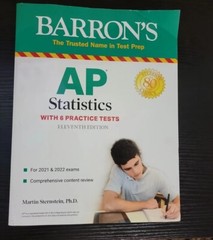 Barron’s AP Statistics 2020 10th Edition 9 Practice Tests by Sternstein