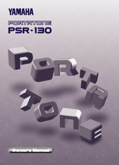 Yamaha PSR-130 Instruction Manual: 34 Pages & Protective Covers!