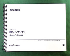 Yamaha RX-V581 Instruction Manual: Full Color 130 Pages & Protective Covers!