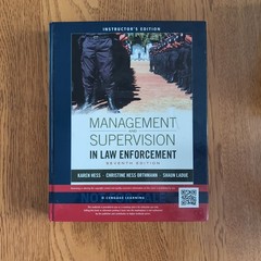 Management And Supervision In Law Enforcement 7th Edition Instructor’s Edition