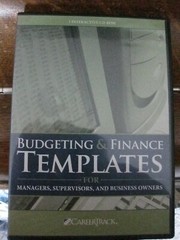 Budgeting & Finance Templates For Managers, Supervisors & Business Owners CD-ROM