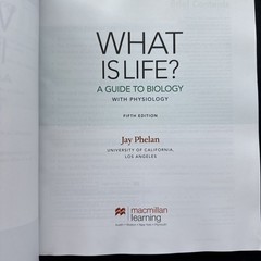 What Is Life? a Guide to Biology with Physiology by Jay Phelan (2021, Trade…