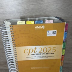CPT 2025 Professional Edition AMA American Medical Association Tabs