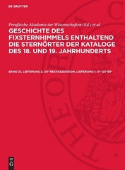 20h Rektaszension, Lieferung 1: 0m-25m59s (Hardback)