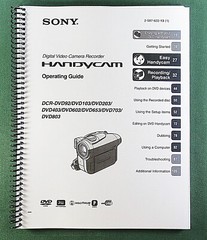 Sony DCR-DVD92/DVD103/DVD203/DVD403 Instruction Manual: 120 Pages & Clear Covers