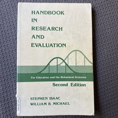 Handbook in Research and Evaluation: A Collection of Principles, Methods, and…