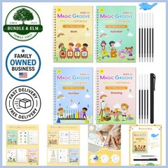 Magic Reusable Practice Copybooks Kids 3-8 Handwriting and Drawing Set