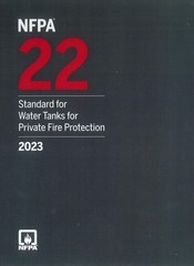 NFPA 22 Standard for Water Tanks for Private Fire Protection 2023 PAPERBACK USPS