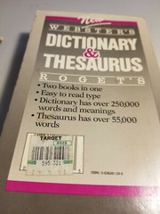 Websters Dictionary Thesaurus 1988 vtg