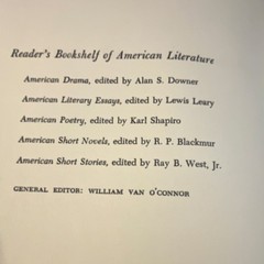 Thomas Y. Crowell Reader’s Bookshelf American Literature 6-Book Hardcover Set