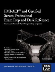 PMI – ACP and Scrum CSP Exam Prep with – Paperback, by John Stenbeck – Good