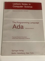 THE PROGRAMMING LANGUAGE Ada: REFERENCE MANUAL.