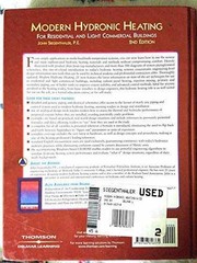 Modern Hydronic Heating: For – Hardcover, by Siegenthaler John – Very Good