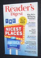 READERS DIGEST “NICEST PLACES IN AMERICA & PICKERBALL,” Oct 2023, 110 Pages, New