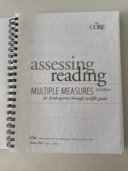 Assessing Reading Multiple Measures for K through 12th Grade 2nd Edition Spiral