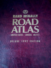 North American Road Atlas Rand McNally USA Canada Mexico ‘95 Faux Leather VTG