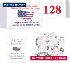 US Citizenship Flash Cards 2026, 128 Official USCIS Civics Questions and Answers
