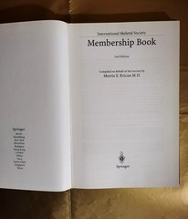 International Skeletal Society Membership Book by Morrie Kricun 1998 HC 2nd Ed.