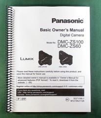 Panasonic DMC-ZS100 / ZS60 Basic Owner’s Manual: Full Color & Protective Covers!