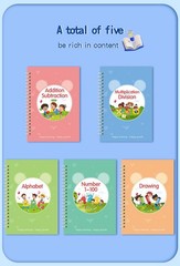 5Pcs Magic Practice Copybook for Kids Reusable Handwriting Groove BookSet Age3-8