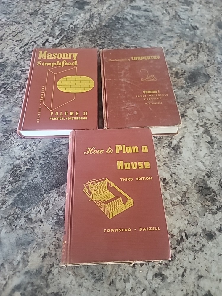 Masonry Simplified Fundamentals Of Carpentry How To Plan A House Ats Hc Book Lot