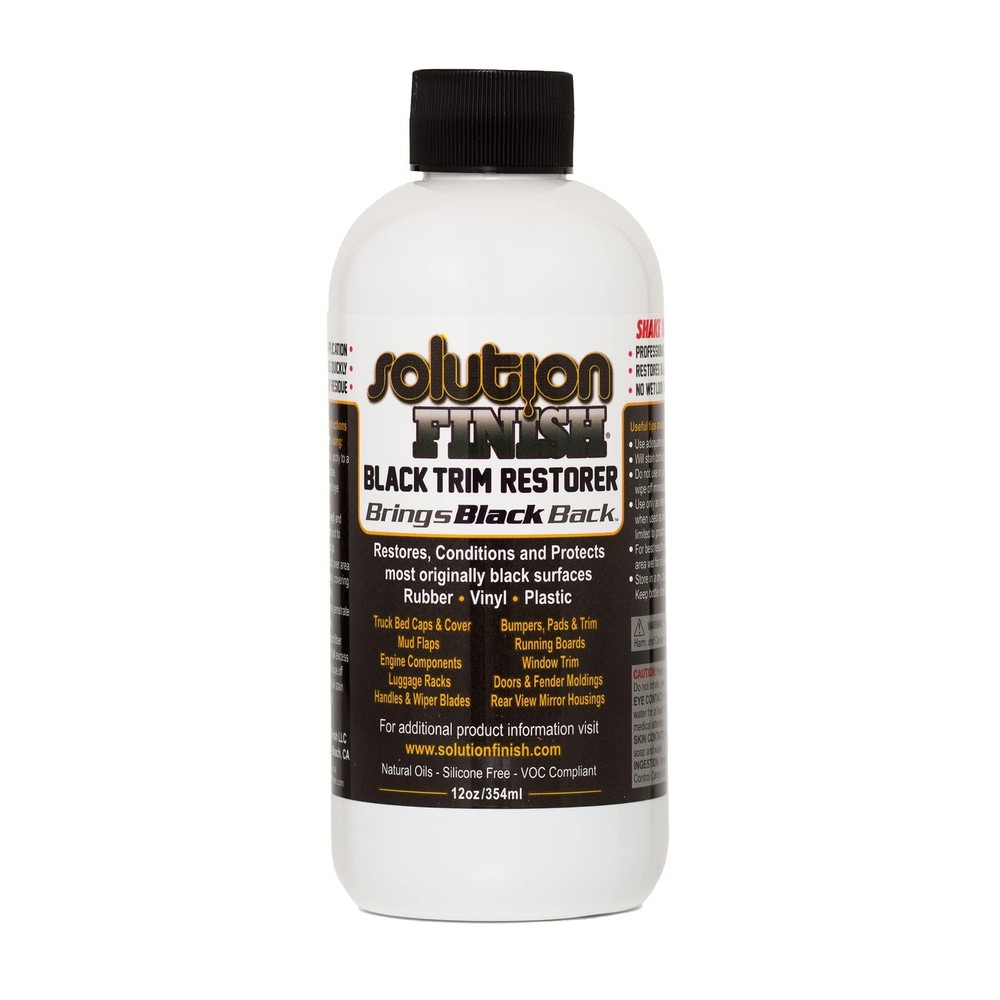 Trim Restorer Black 12 oz Instantly Revives Color Car and Truck Detailing