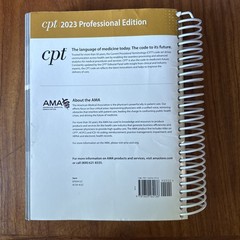 CPT 2023 Professional Edition AMA Spiralbound Codebook 9781640162136 Clean Pages