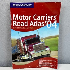 2004 Rand McNally Motor Carriers Road Atlas Trucker Map US Canada Mexico VTG