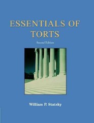 Essentials of Torts – Paperback, by Statsky William P. – Acceptable e