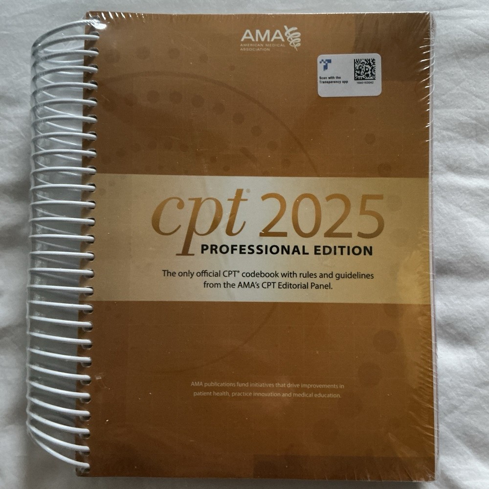 NEW CPT 2025 Professional Edition Codebook American Medical Association 2024