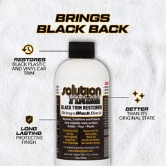 Trim Restorer Black 12 oz Instantly Revives Color Car and Truck Detailing