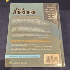Clinical Anesthesia 8th Ed by Barash (Hardcover/eBook, Wolters Kluwer, Videos)