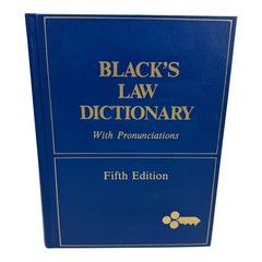 Black’s Law Dictionary Fifth Edition 5th 1979 Hardcover Legal Reference Book