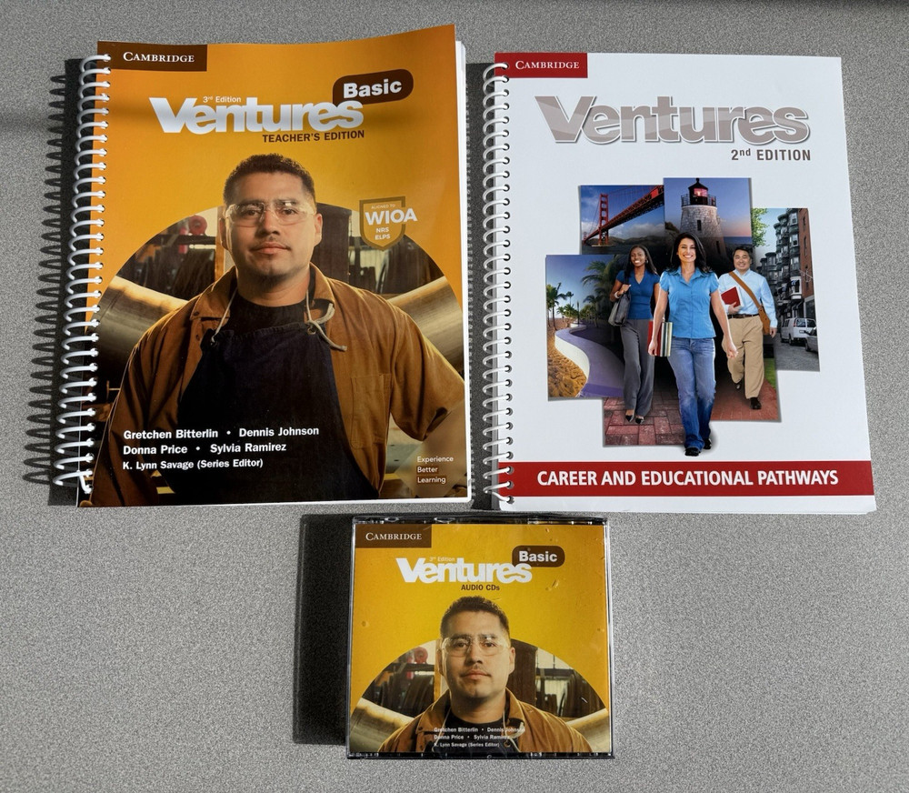Ventures Basic Teacher’s Edition 3rd Ed + Audio CDs + Career Pathways 2nd